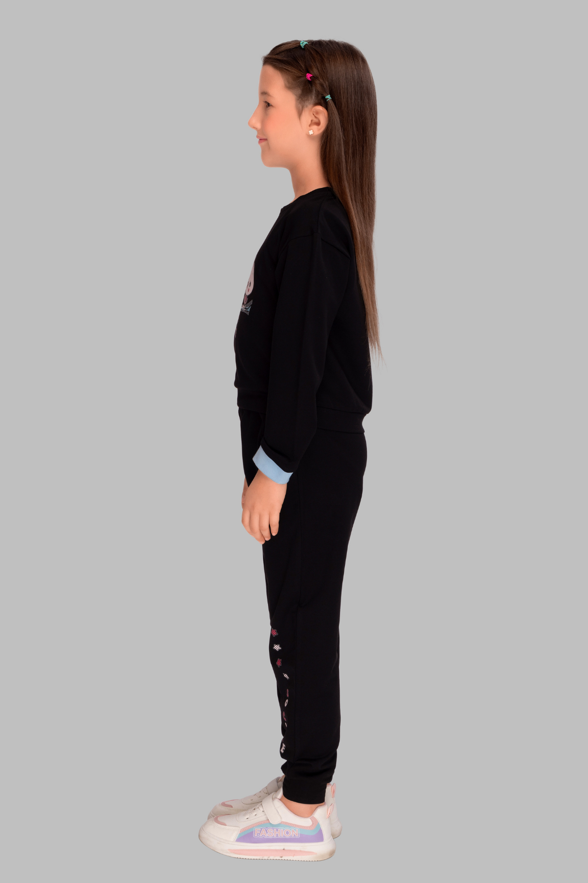 Black Full Sleeves Track Suits For Girls