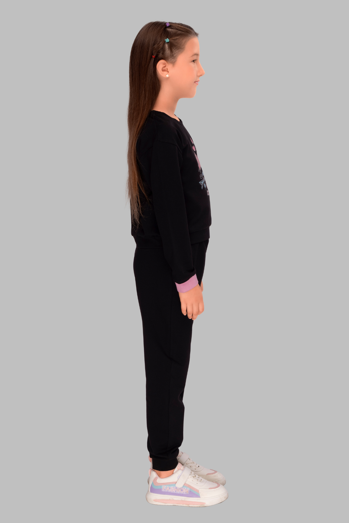 Black Full Sleeves Track Suits For Girls