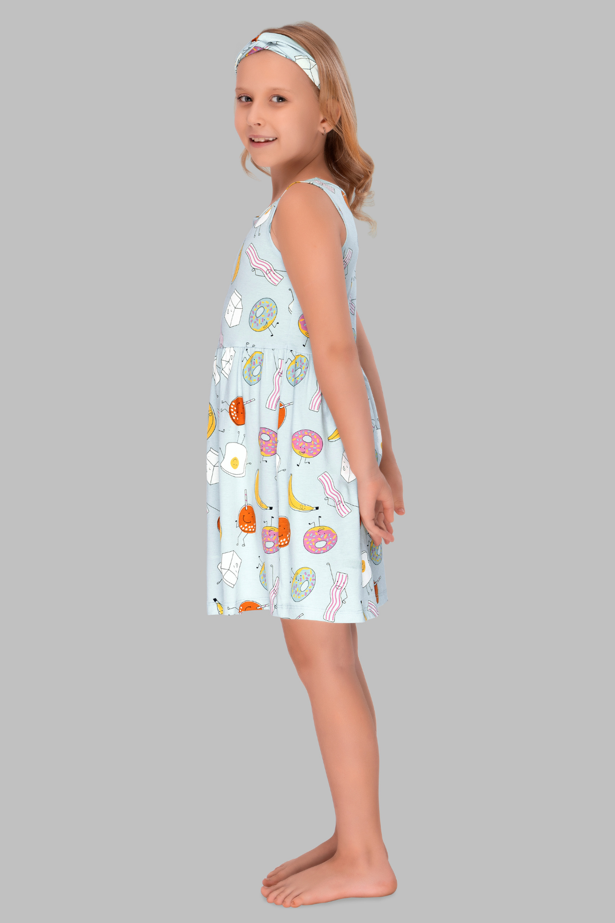 Fruity Doughnut Dreams Lounge Frock For Girls