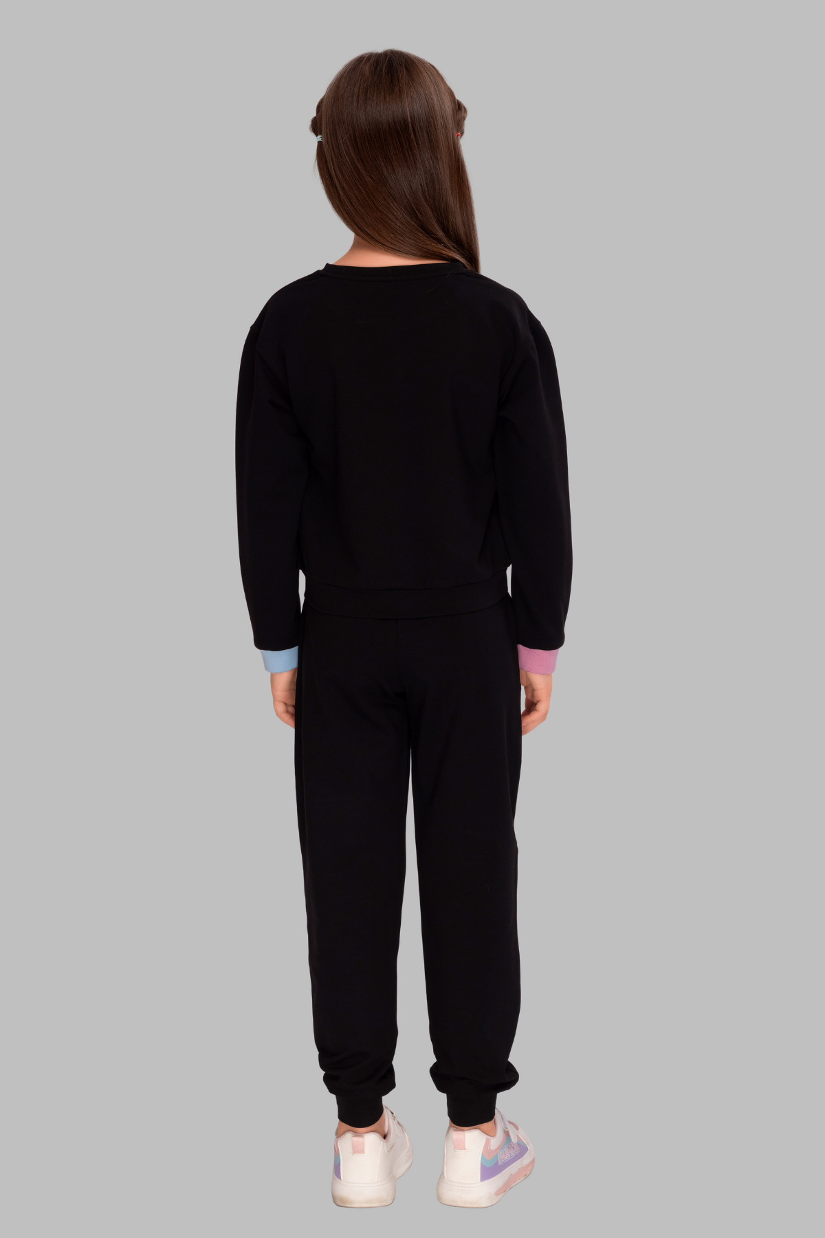 Black Full Sleeves Track Suits For Girls