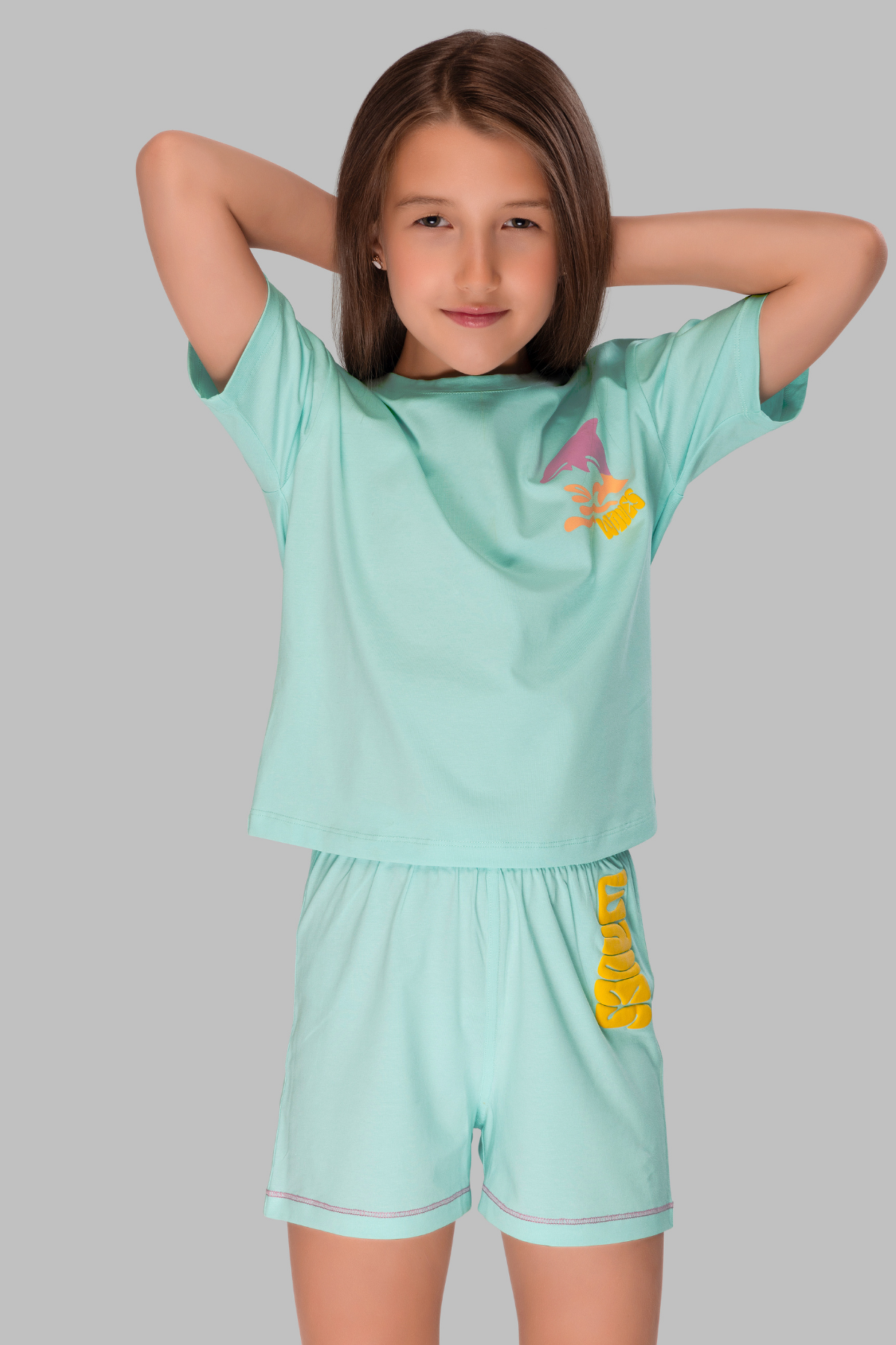 Cute Dolphin Shorts Set For Girls