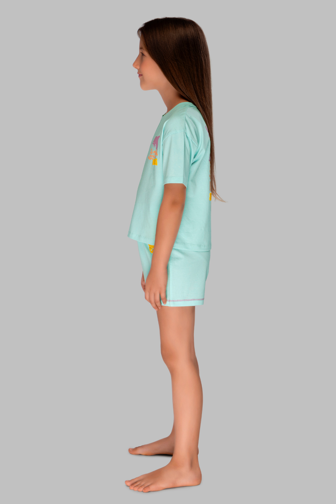Cute Dolphin Shorts Set For Girls