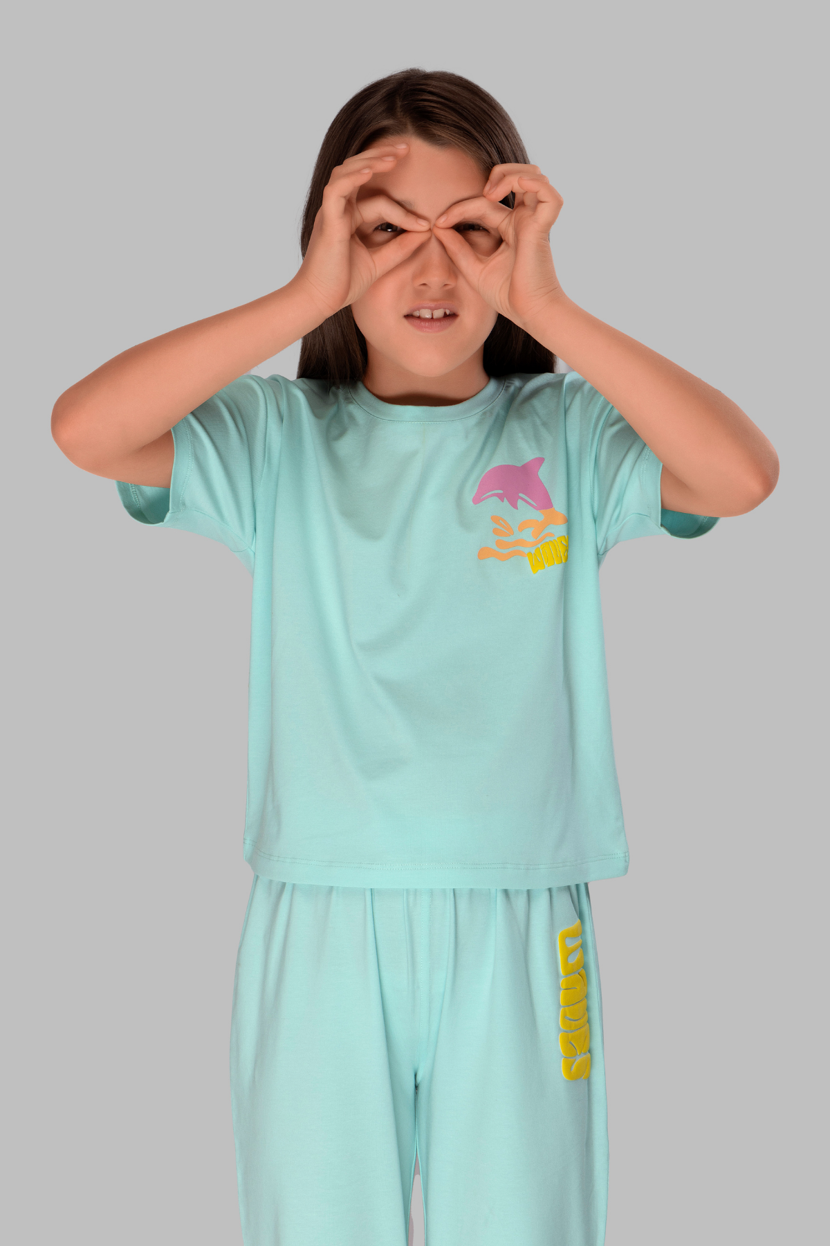 Dream with Dolphins Top Pajama Sets For Girls