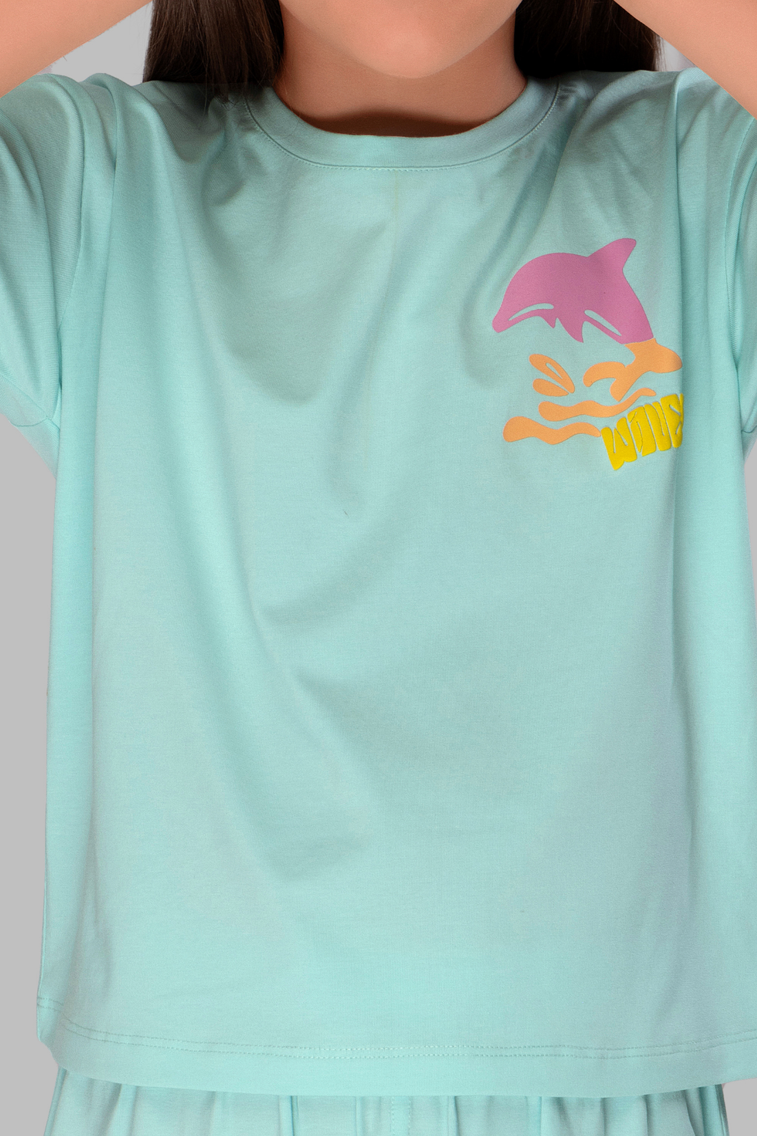 Dream with Dolphins Top Pajama Sets For Girls PJ 25010