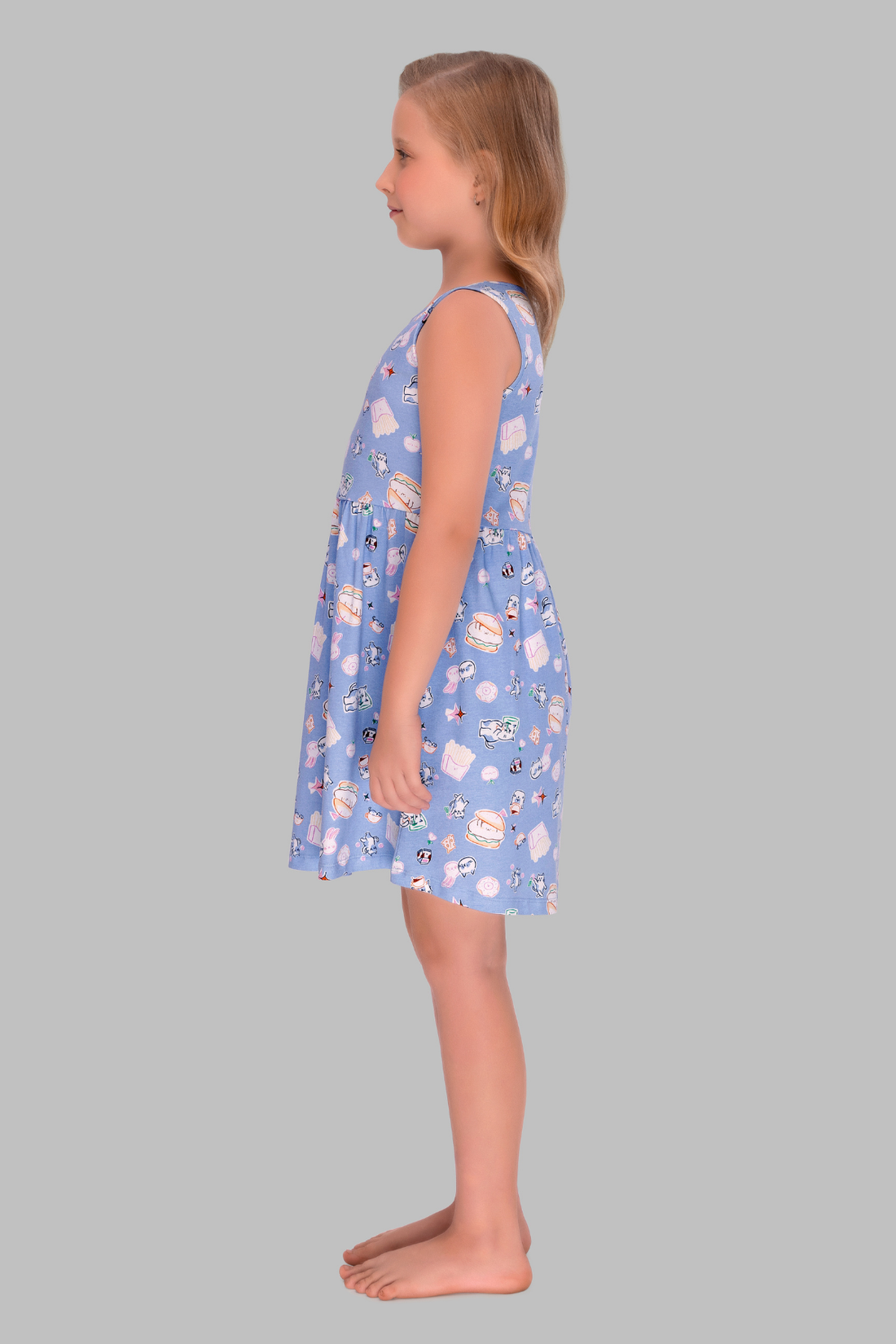 Kitty Cuddle Comfort Lounge Dress For Girls