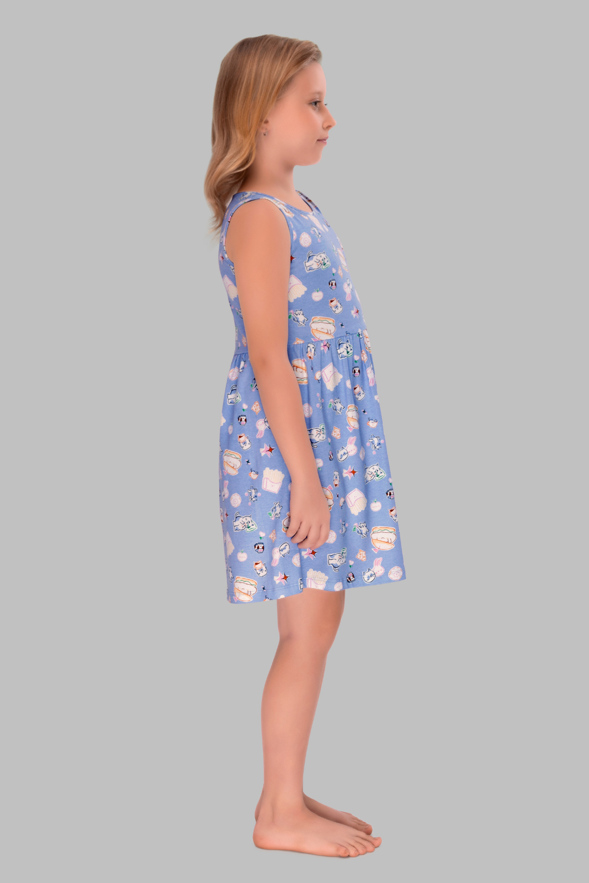 Kitty Cuddle Comfort Lounge Dress For Girls