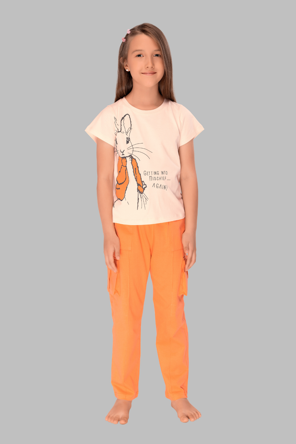 Dreamy Bunny Nights Top Pajama Sets For Girls