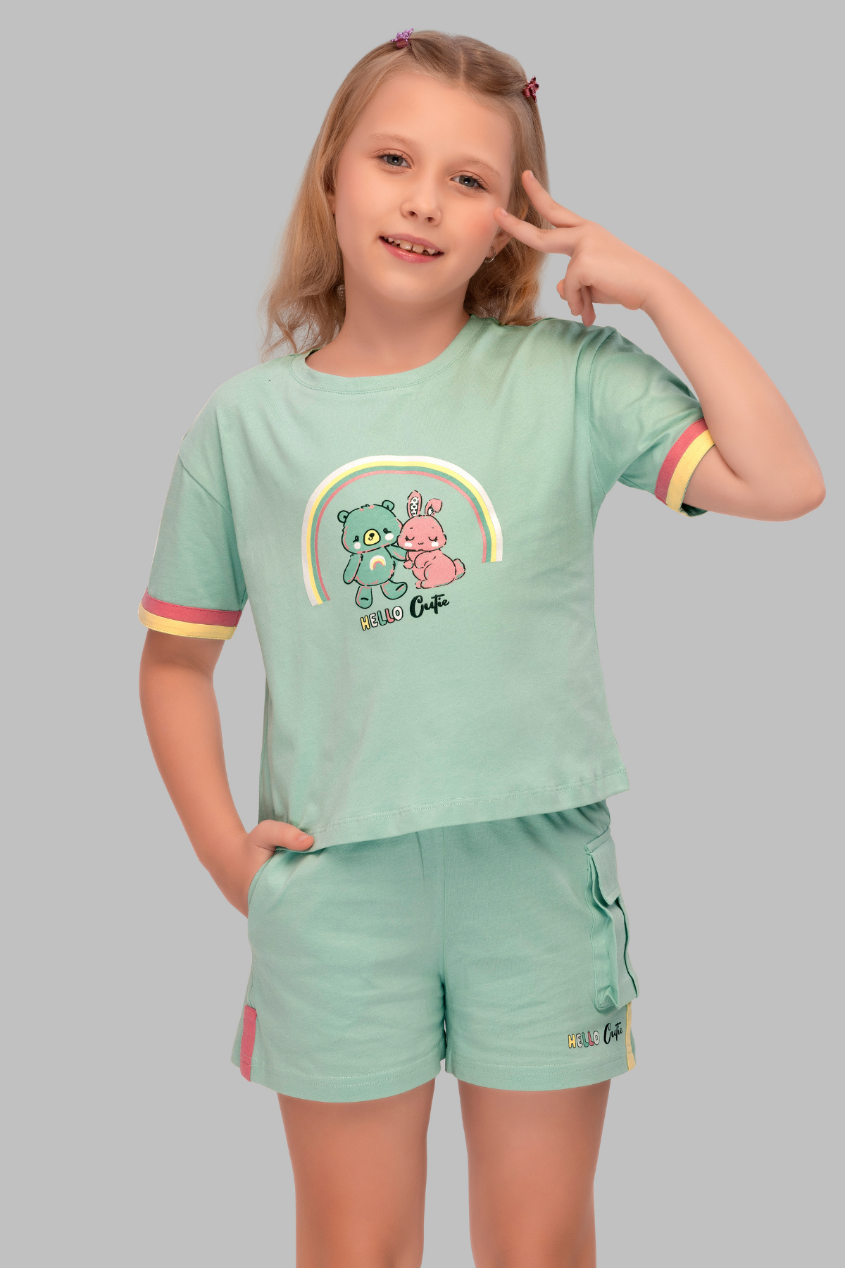 Twinning Top Shorts Set For Moms