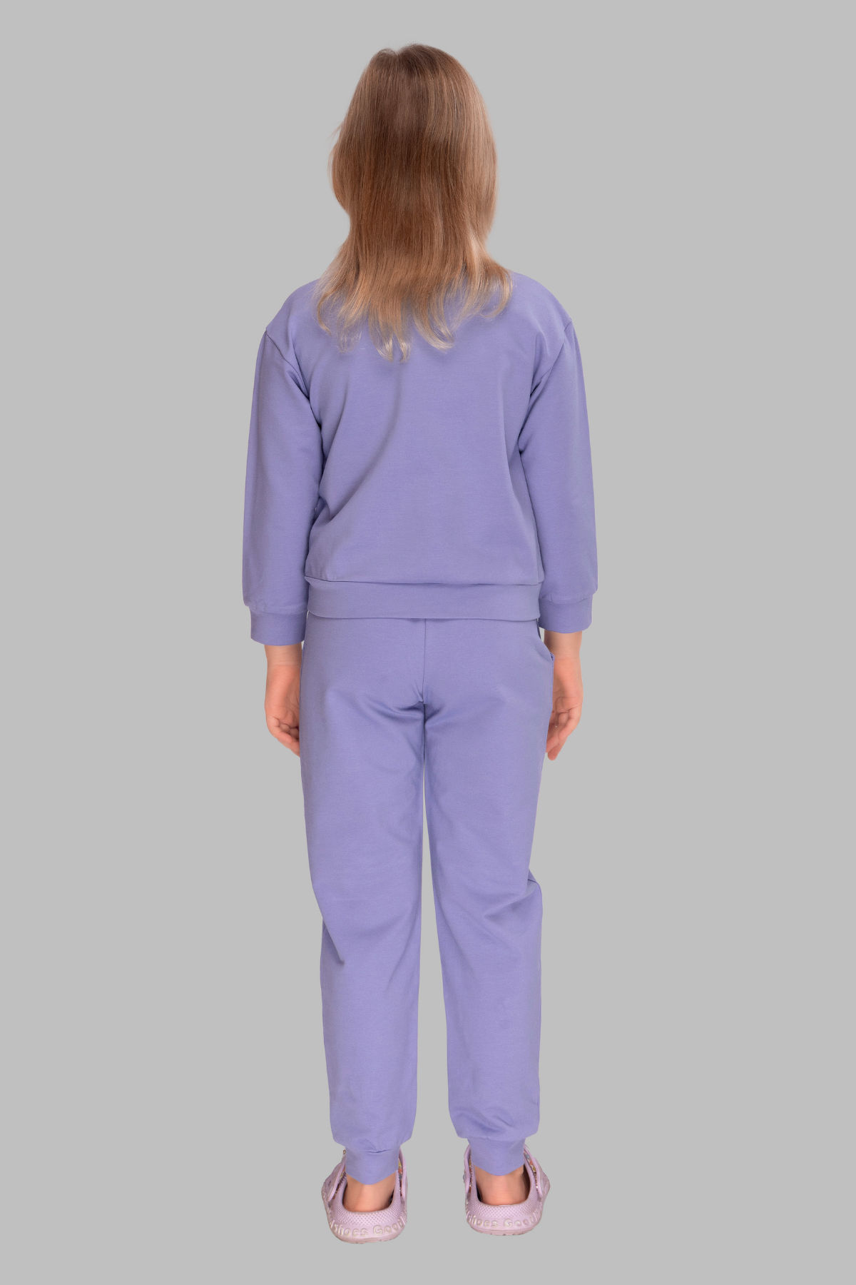 Purple Full Sleeves Track Suits For Girls