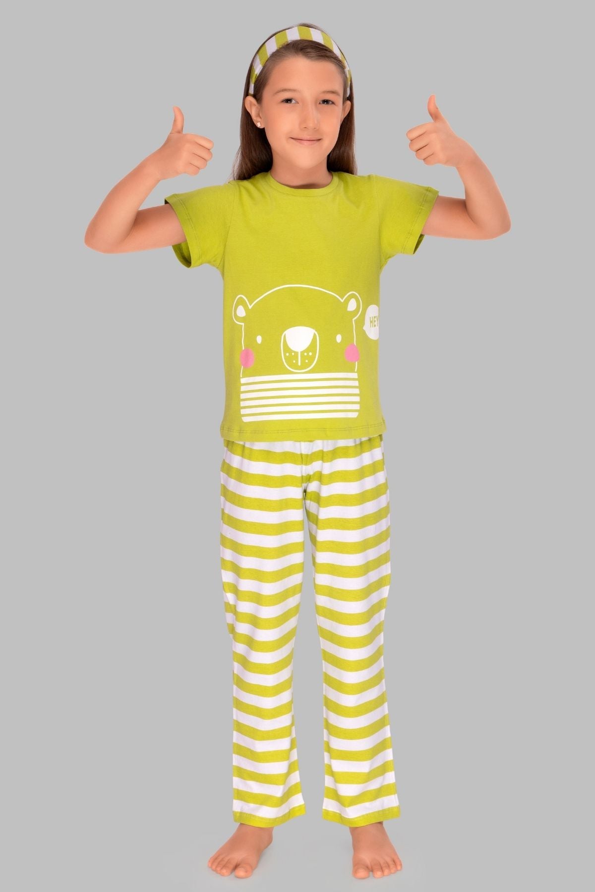 3 Piece Nightsuits Top Pajama Shorts Sets For Girls