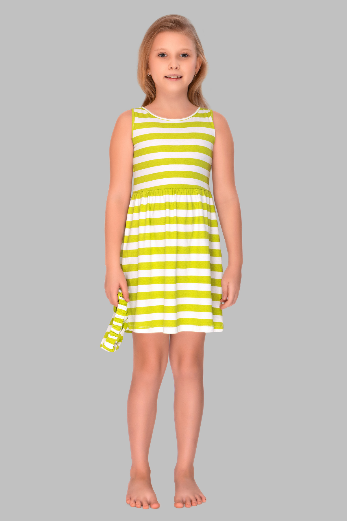 Stripes of Joy Lounge Dress For Girls DR 25072