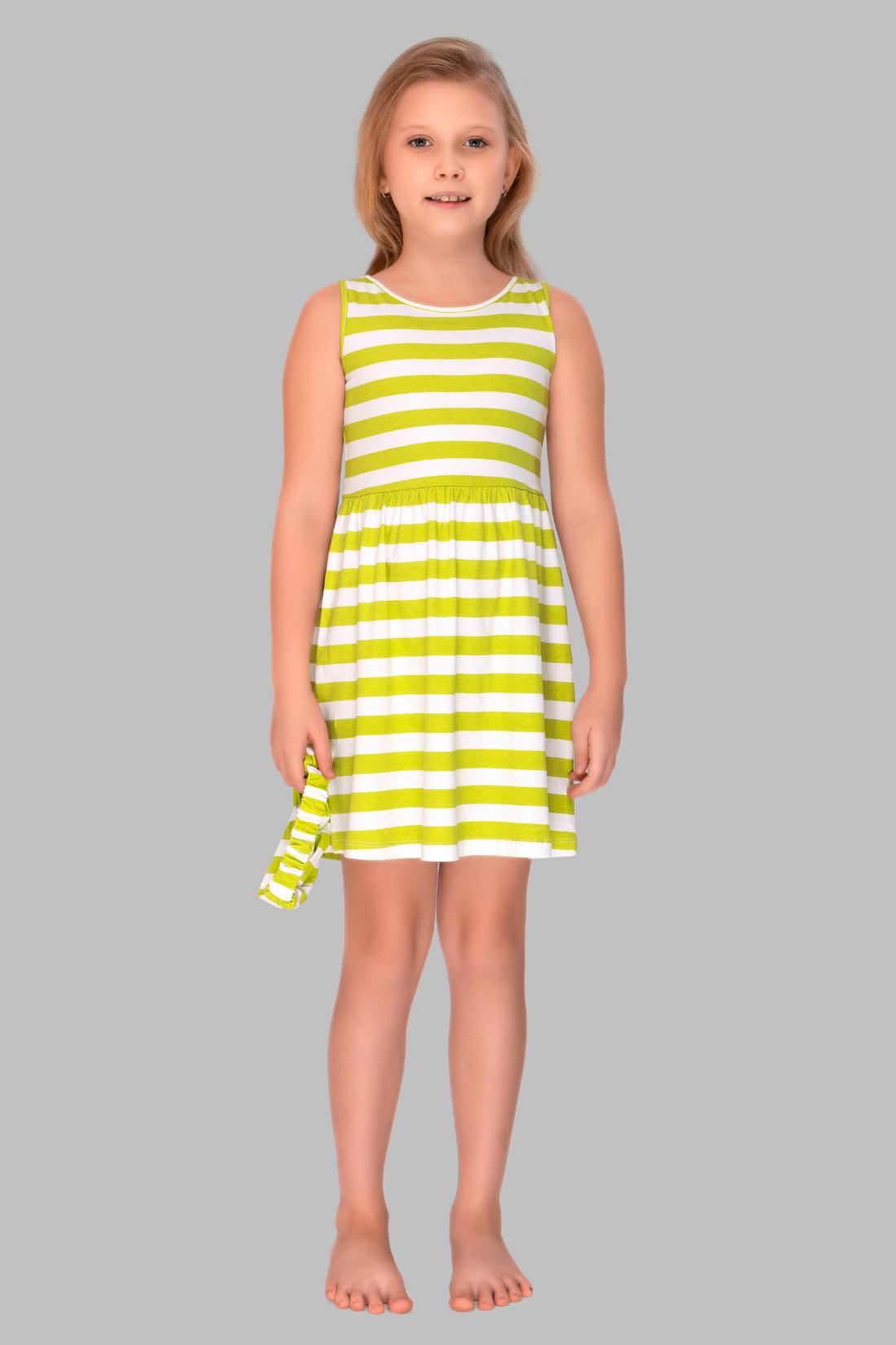 Stripes of Joy Lounge Dress For Girls