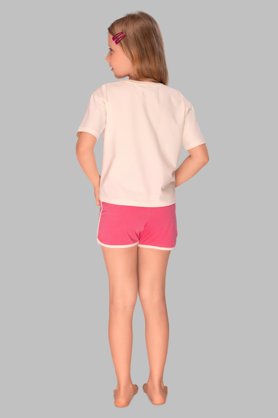 Pink Copa Banana Shorts Set For Girls SH 25043