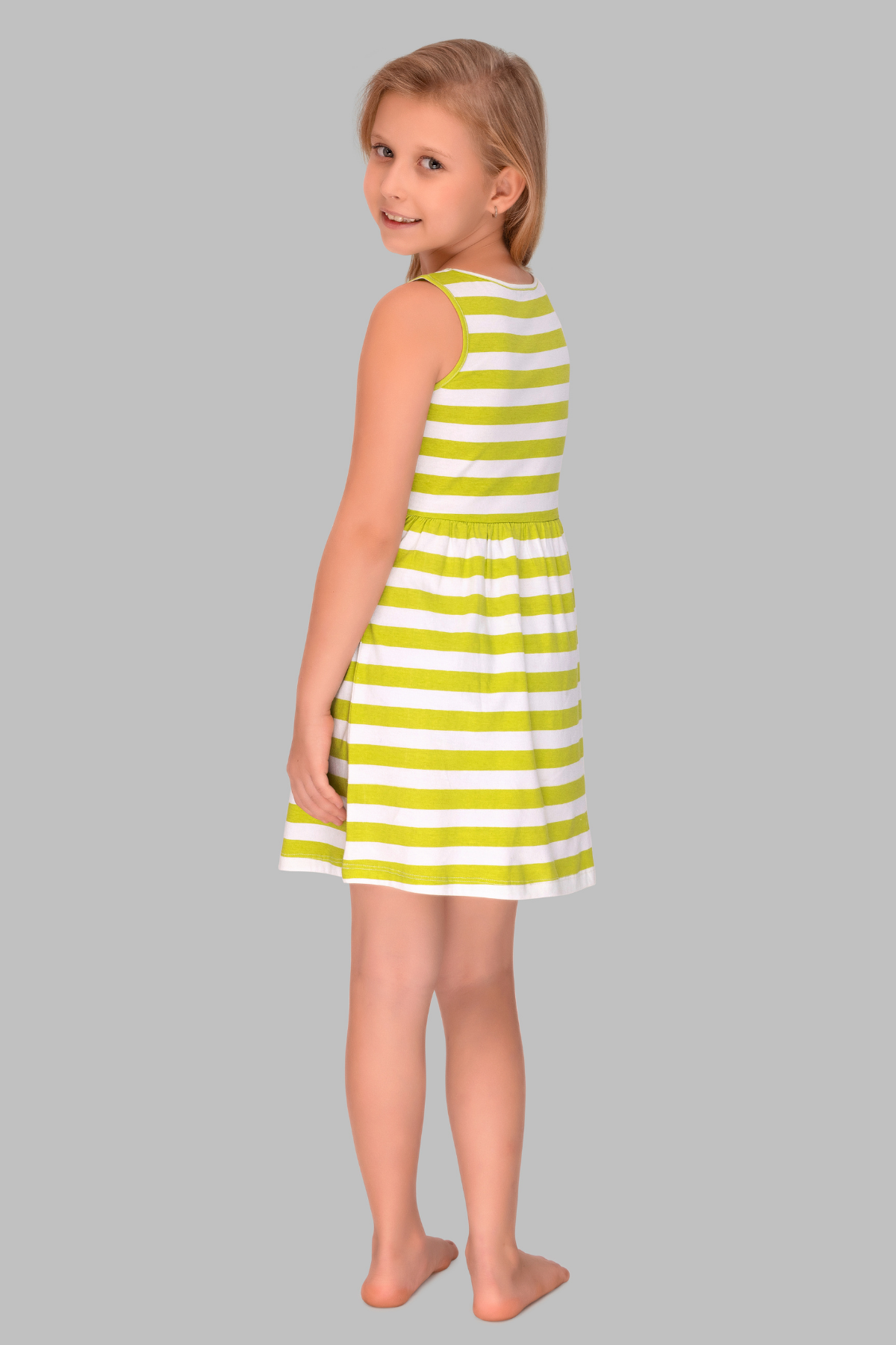 Stripes of Joy Lounge Dress For Girls