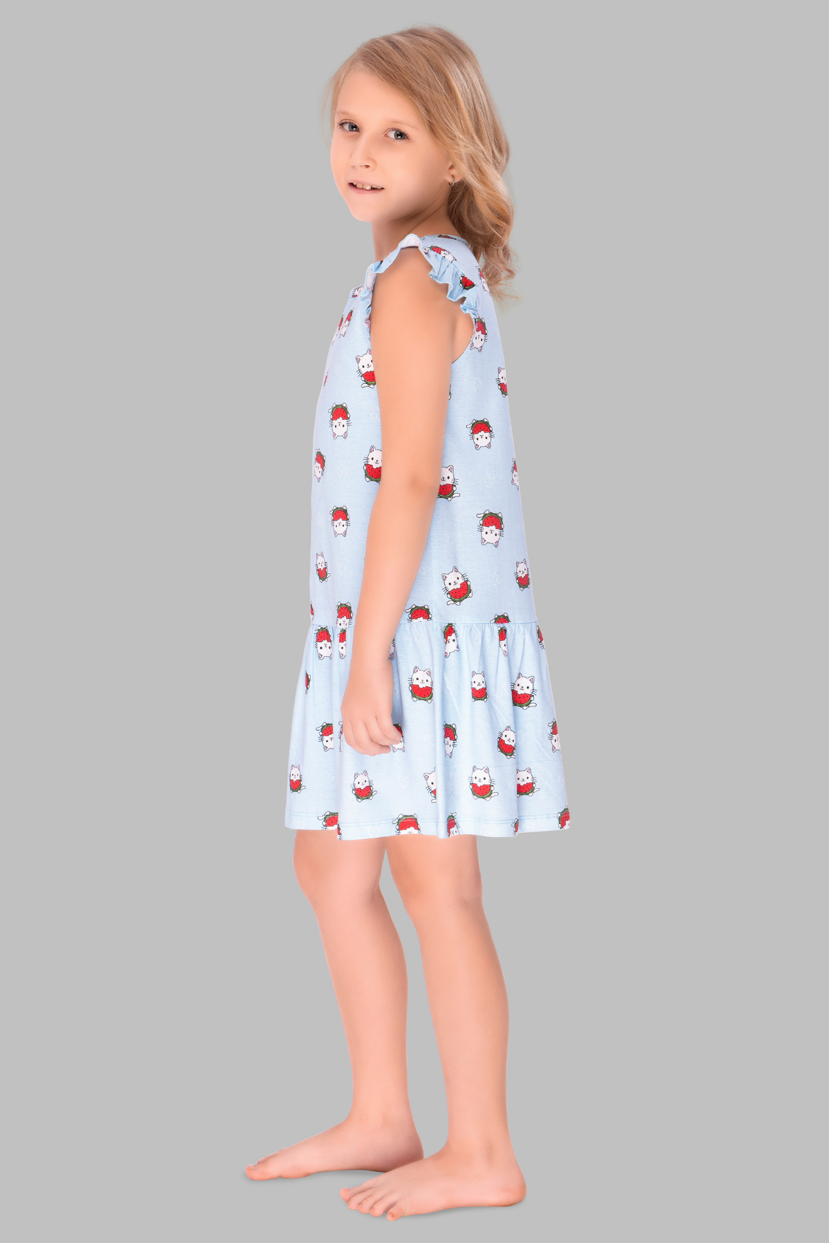 Playful Kitty Lounge Dress For Girls DR 25073