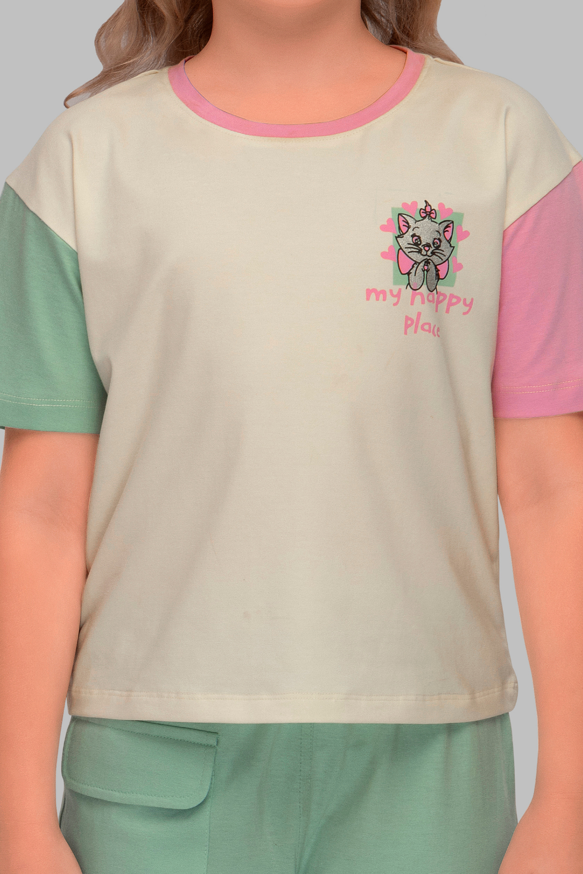 Color Blocked Top And Joggers Sets JG 25019