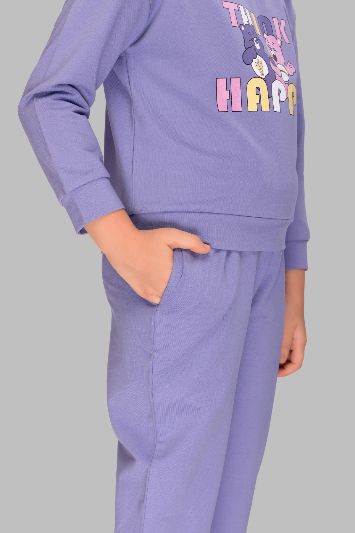 Purple Full Sleeves Track Suits For Girls