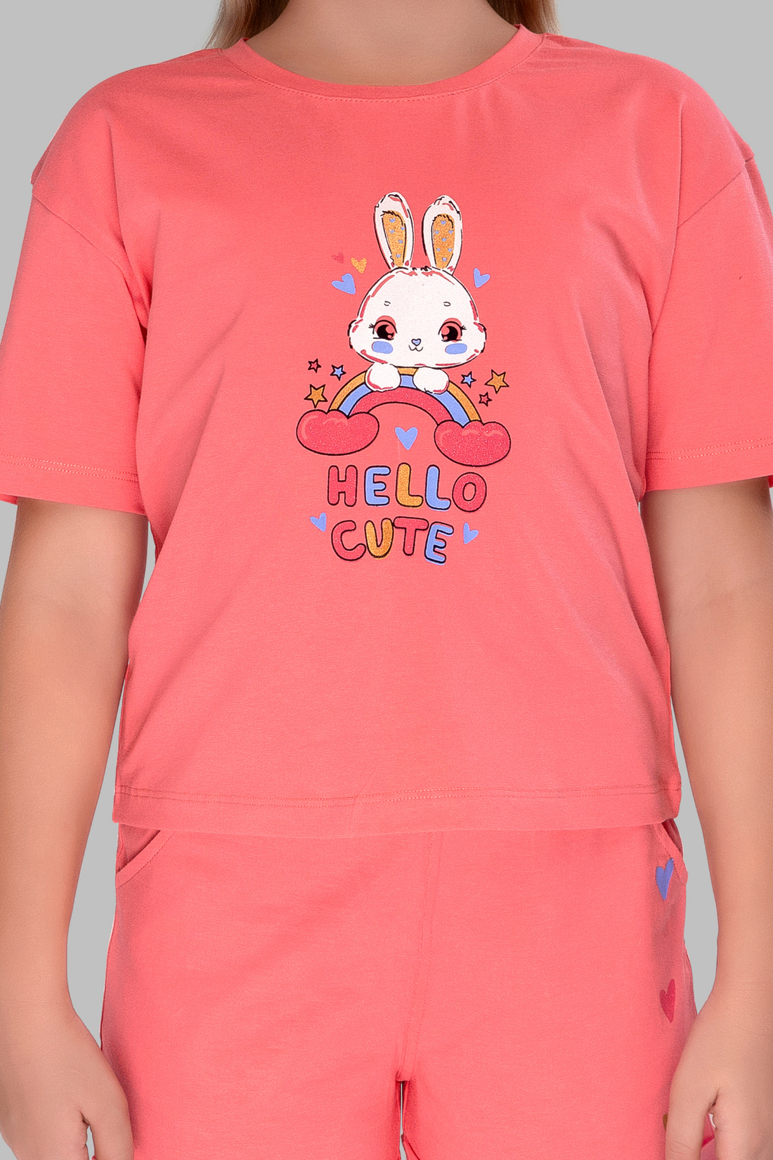 Funny Bunny Shorts Set For Girls SH 25044