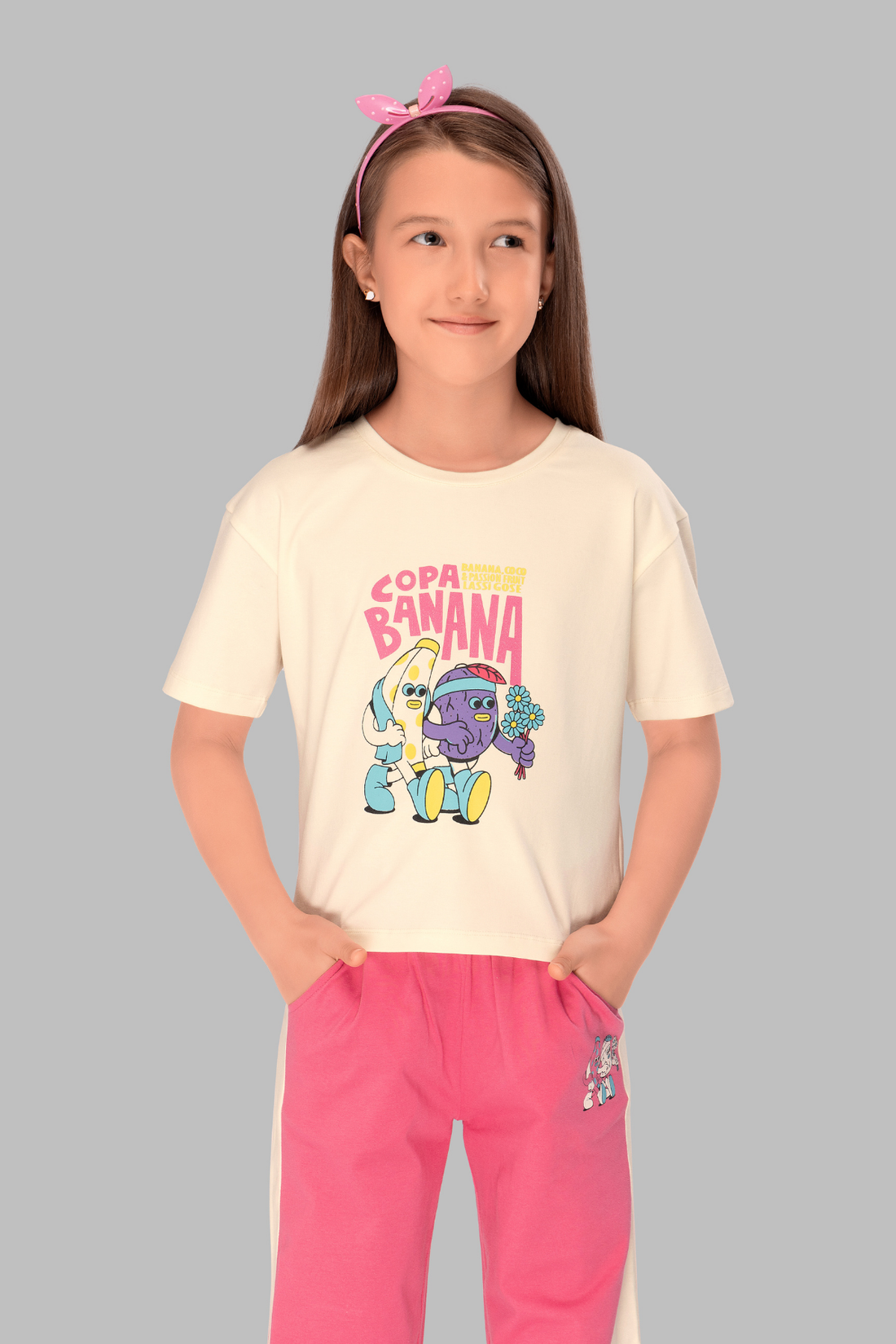 Banana Bliss Top Pajama Set For Girls PJ 25013