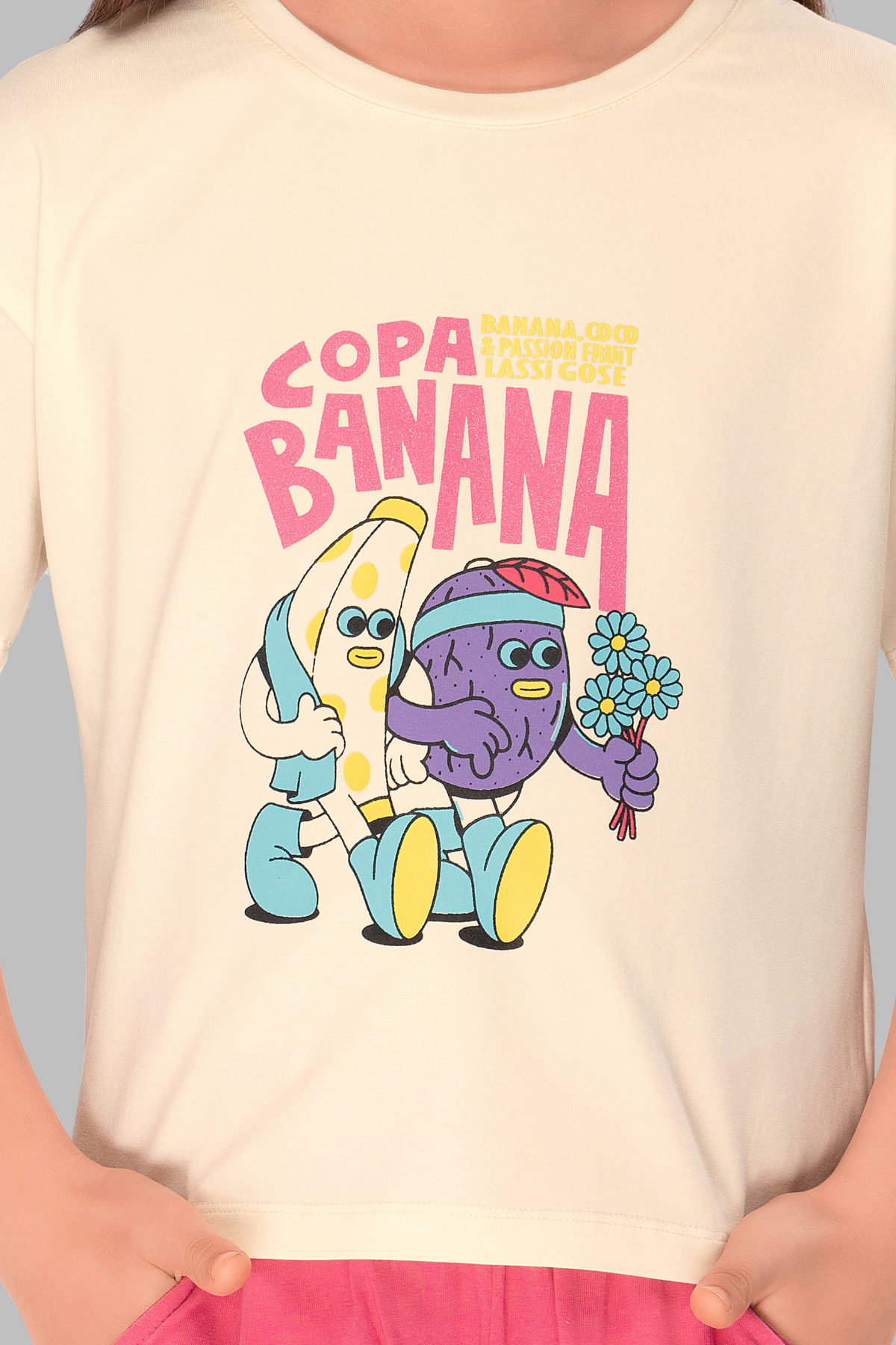 Banana Bliss Top Pajama Set For Girls