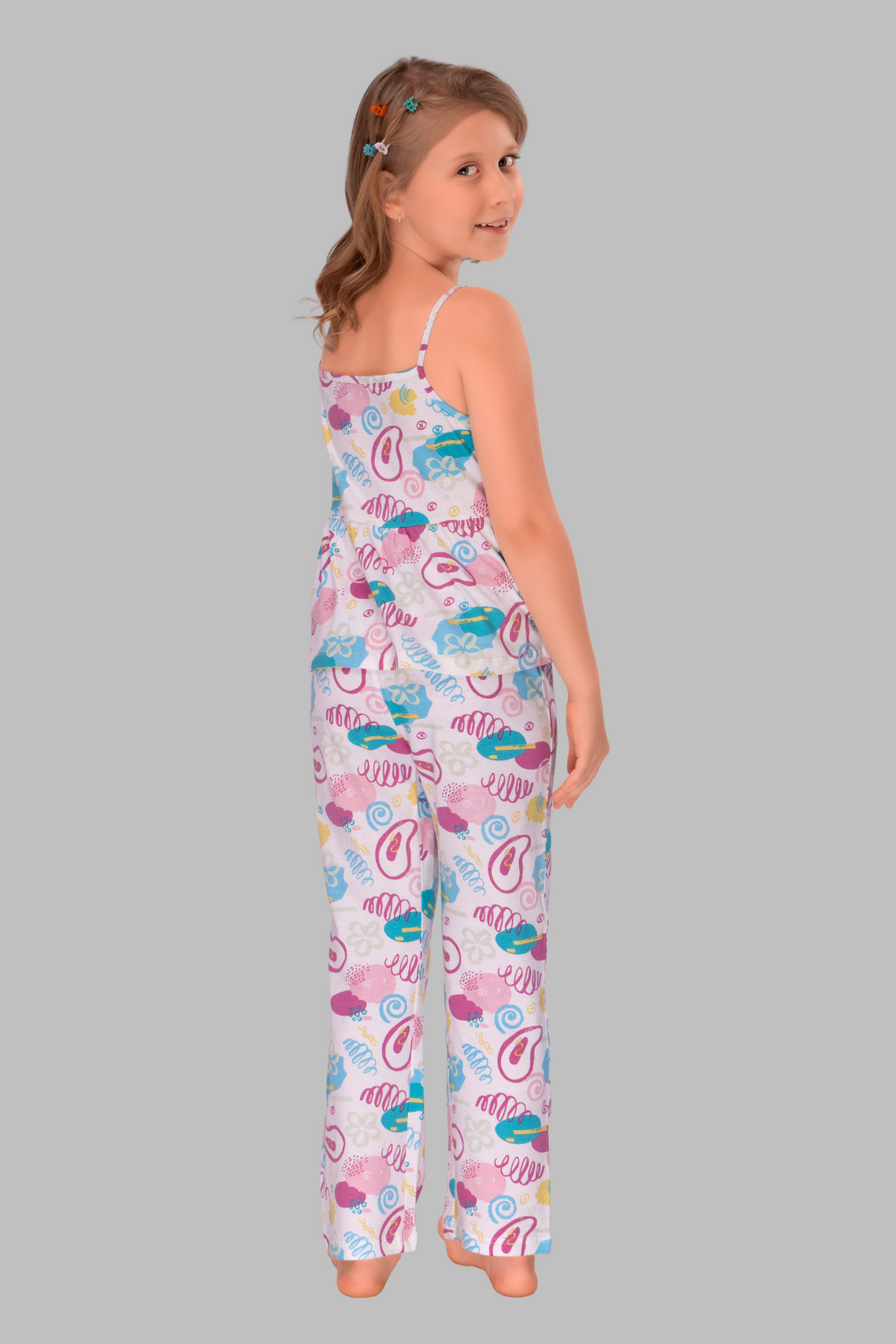 Spaghetti Straps Fancy Pajama Sets For Girls
