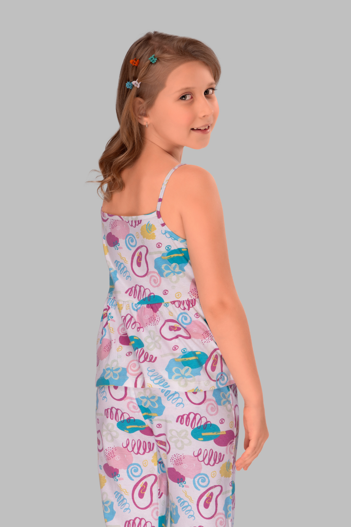Spaghetti Straps Fancy Pajama Sets For Girls