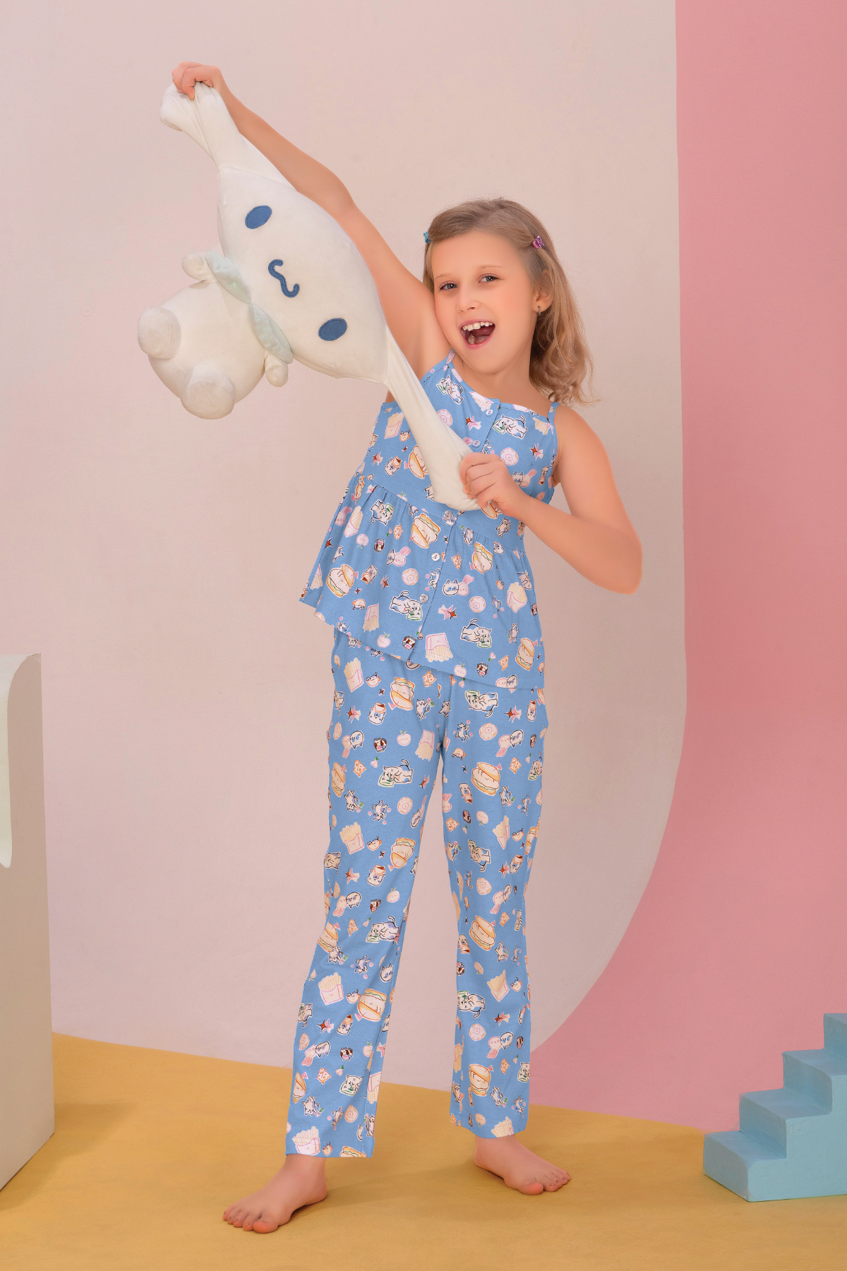 Spaghetti Straps Fancy Pajama Sets For Girls