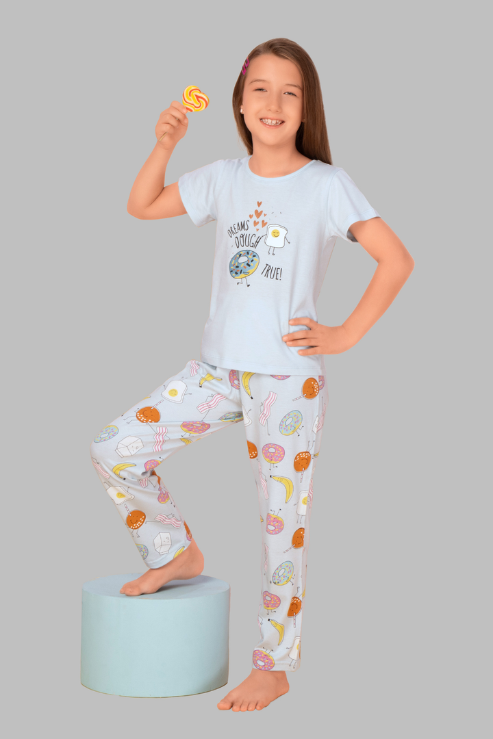 Doughnut Dreams Top Pajama Set For Girls