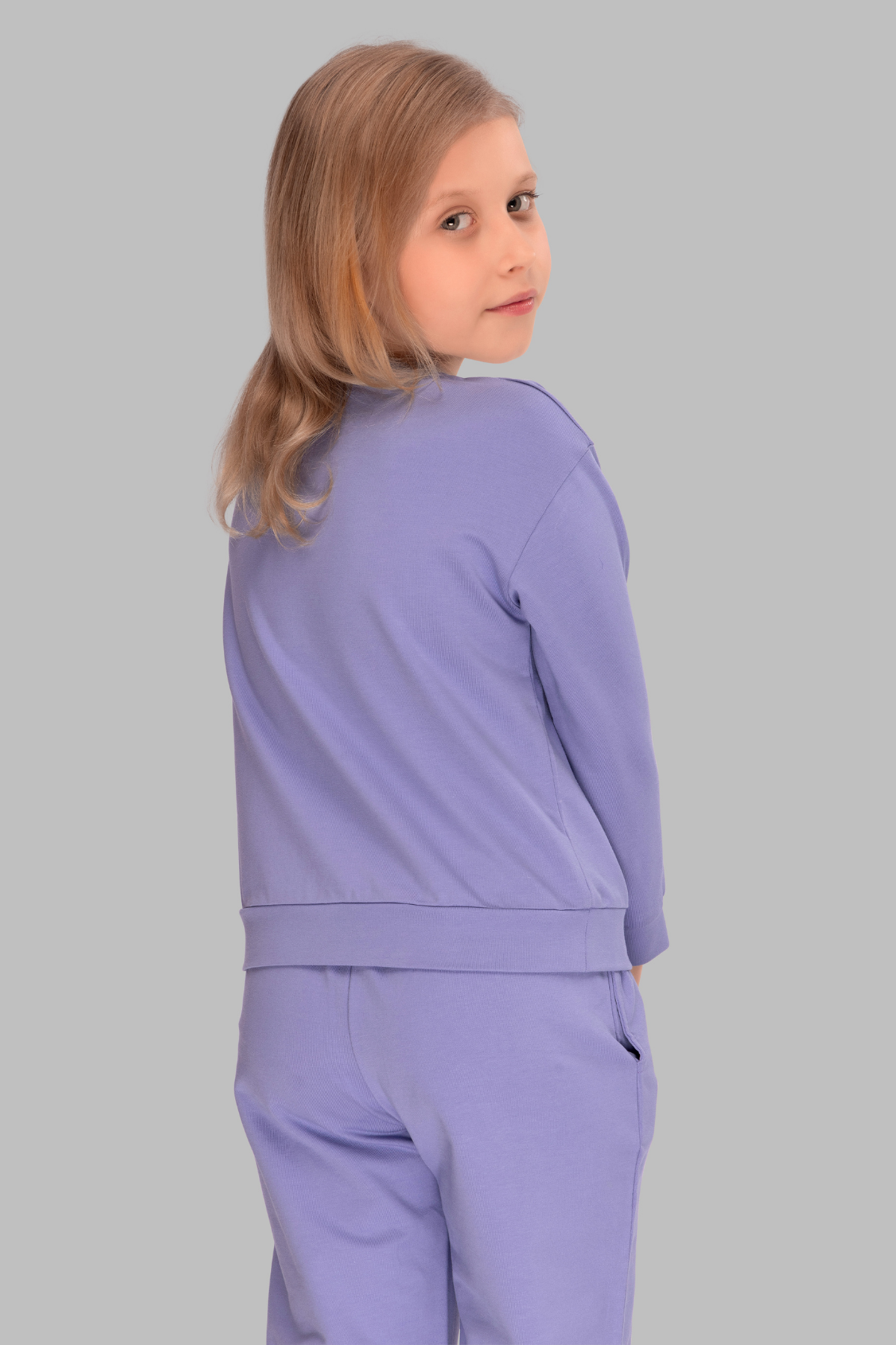 Purple Full Sleeves Track Suits For Girls
