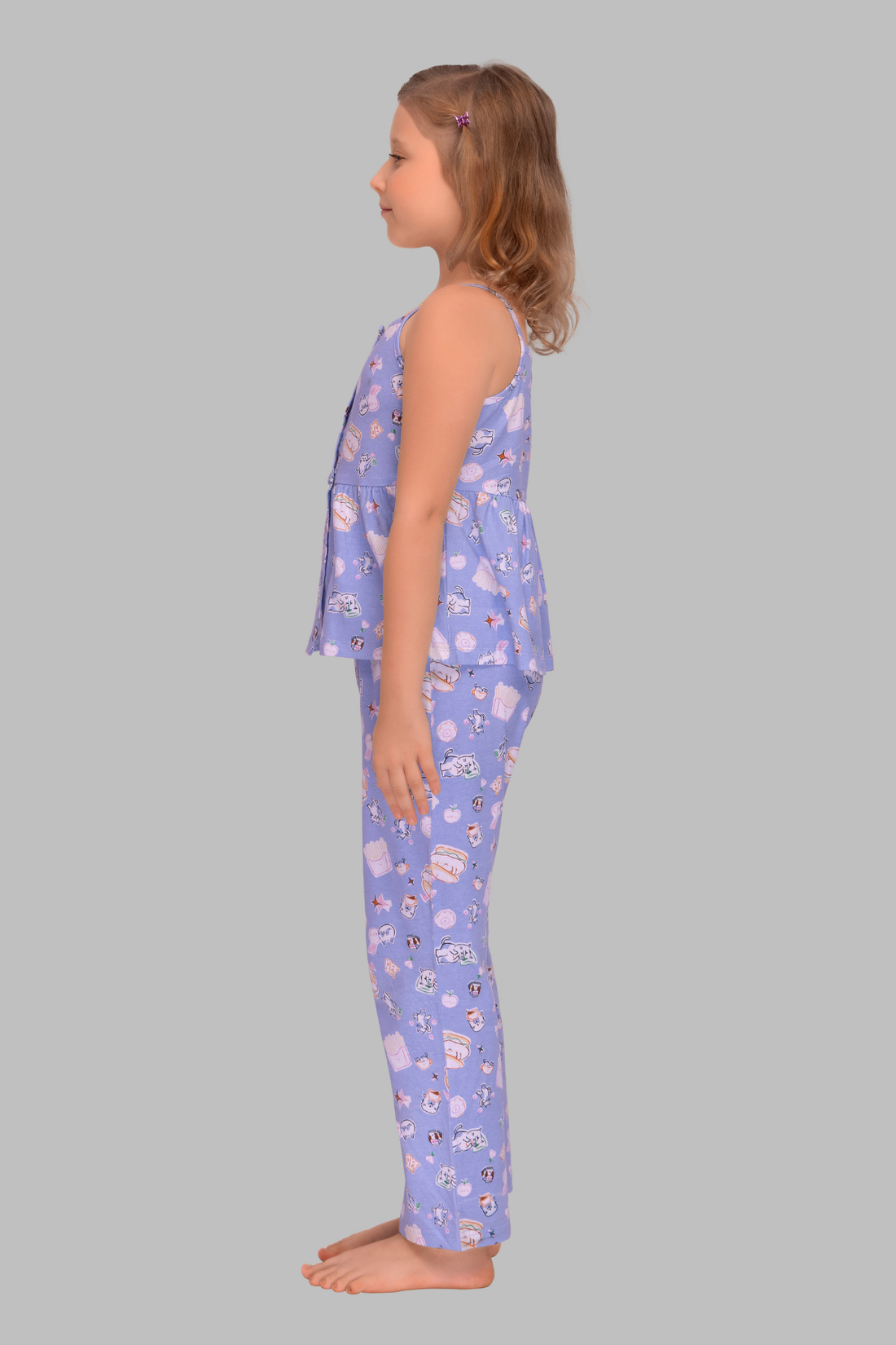 Spaghetti Straps Fancy Pajama Sets For Girls