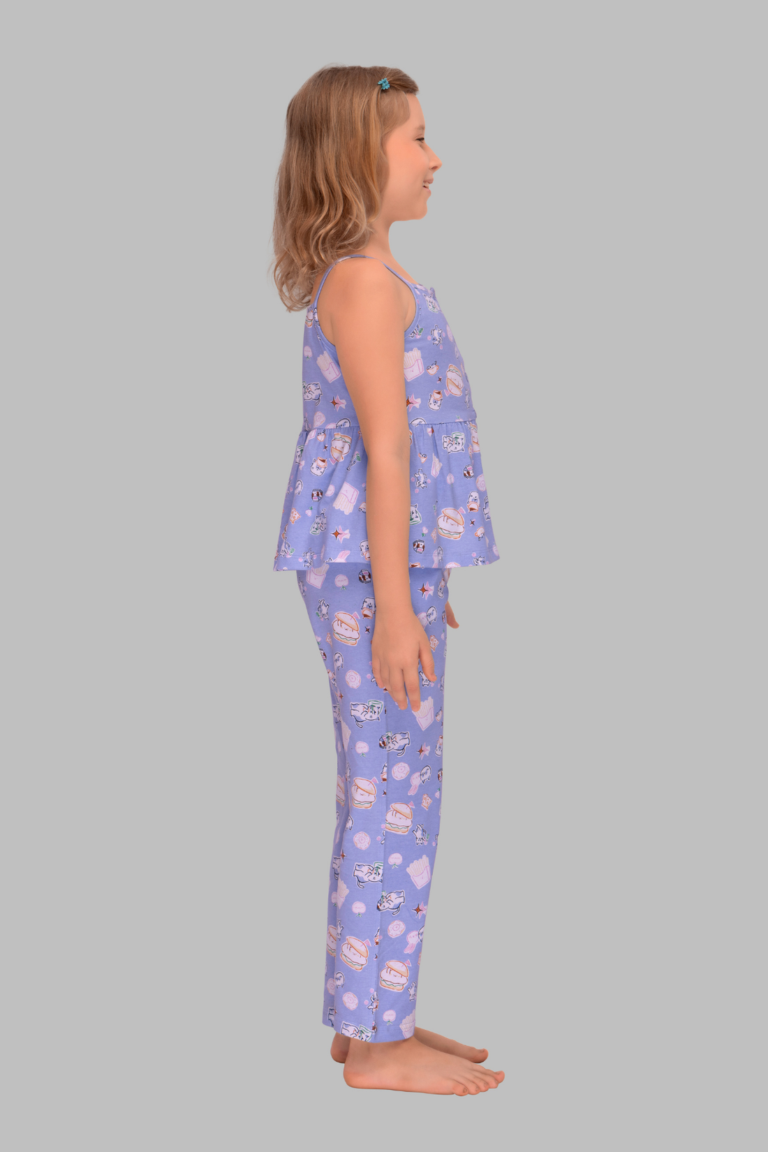 Spaghetti Straps Fancy Pajama Sets For Girls