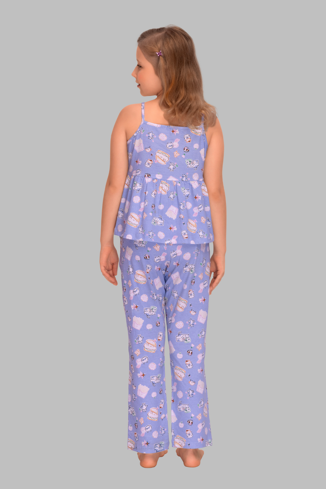 Spaghetti Straps Fancy Pajama Sets For Girls
