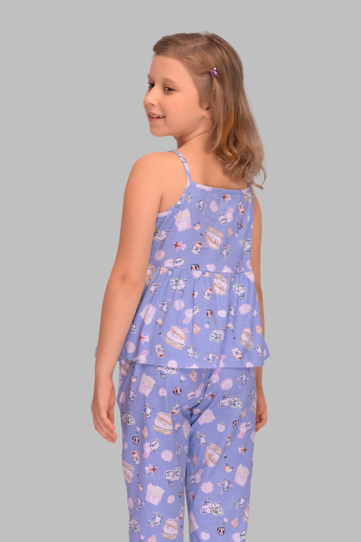Spaghetti Straps Fancy Pajama Sets For Girls