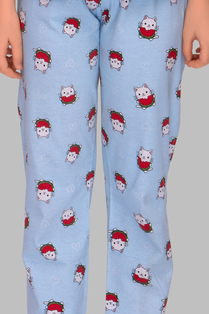 Kitty Watermelon Treat Top Pajama Set For Girls PJ 25016