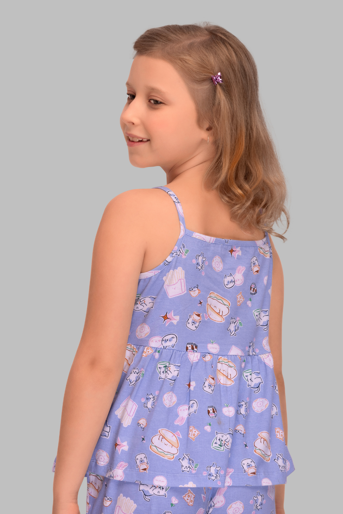 Spaghetti Straps Fancy Pajama Sets For Girls