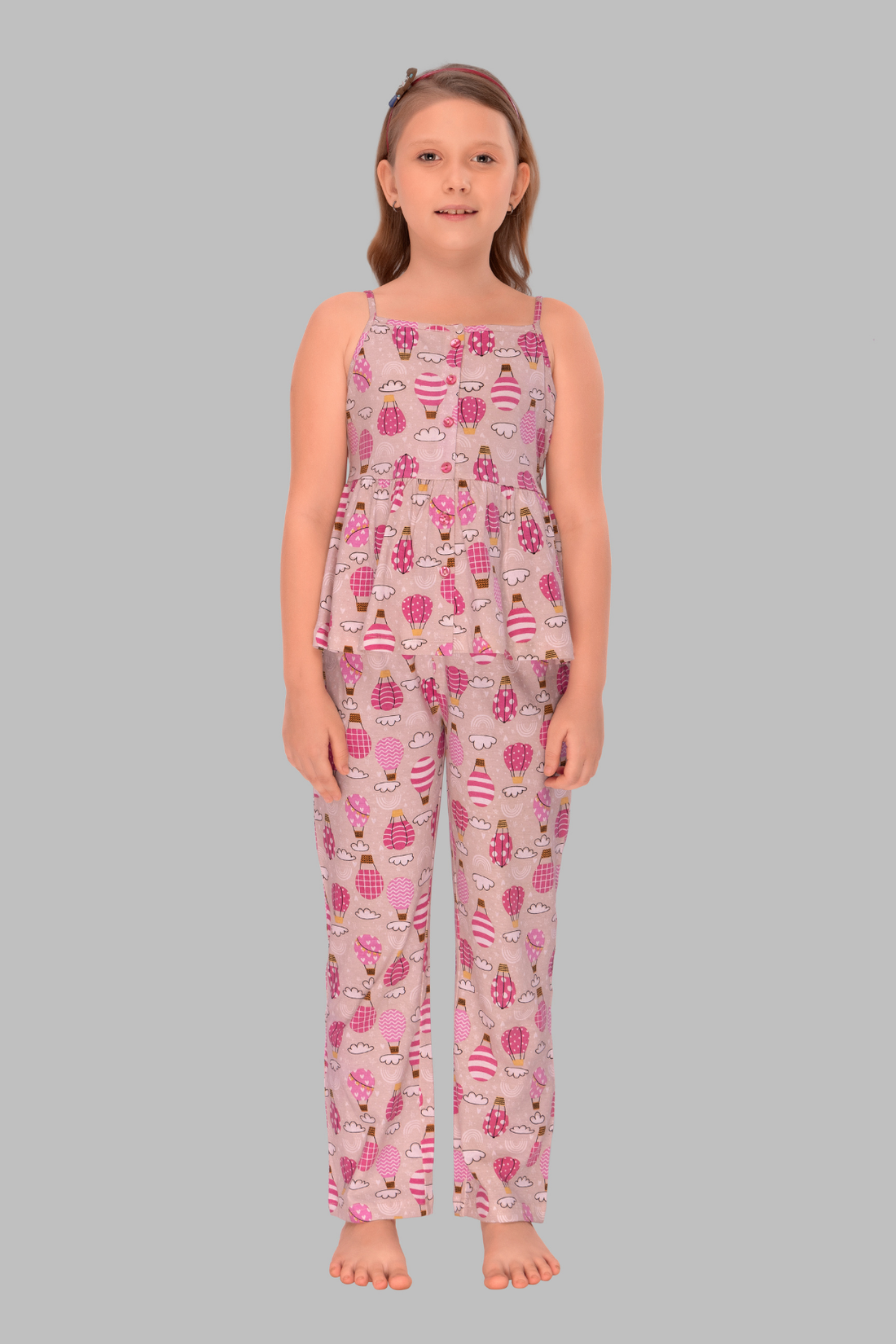 Spaghetti Straps Fancy Pajama Sets For Girls
