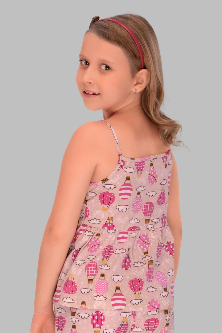 Spaghetti Straps Fancy Pajama Sets For Girls PJ 25060
