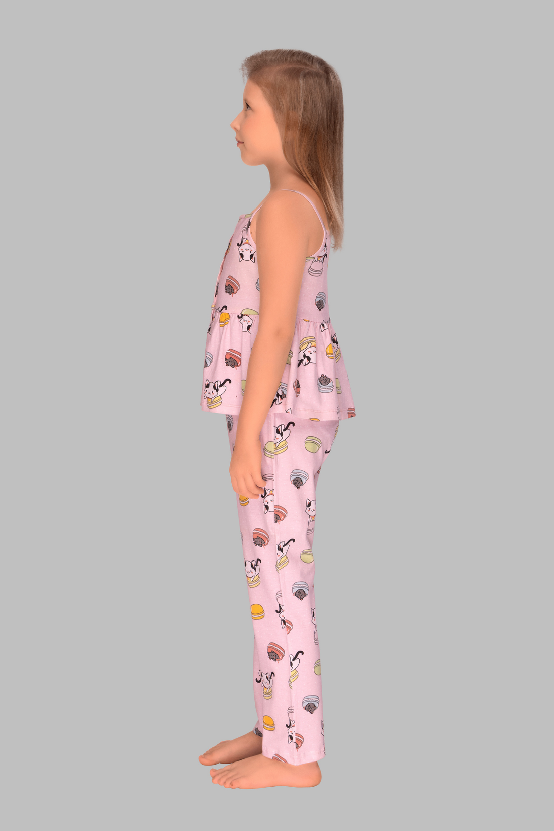 Spaghetti Straps Fancy Pajama Sets For Girls