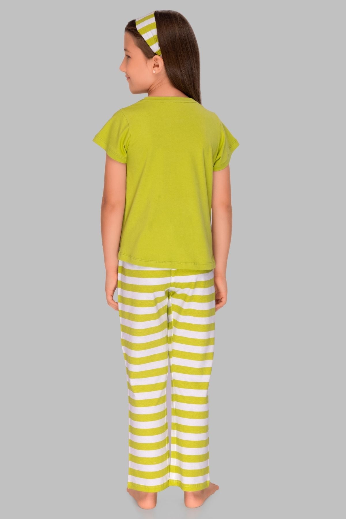 3 Piece Nightsuits Top Pajama Shorts Sets For Girls