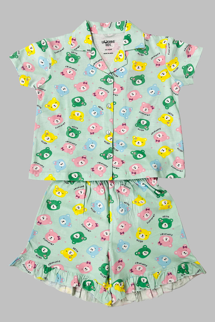 Teddy Bear Shirt And Shorts Sets For Girls CL 25100