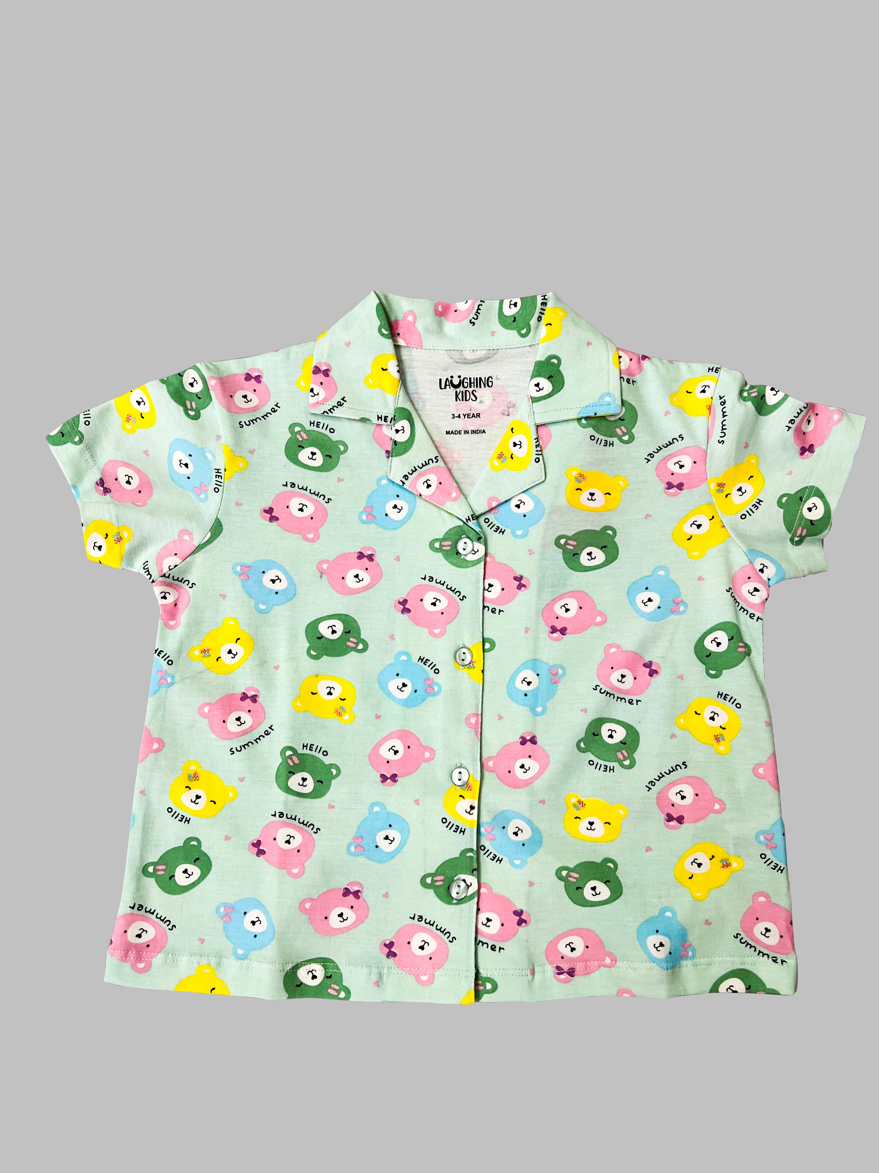 Teddy Bear Shirt And Shorts Sets For Girls CL 25100