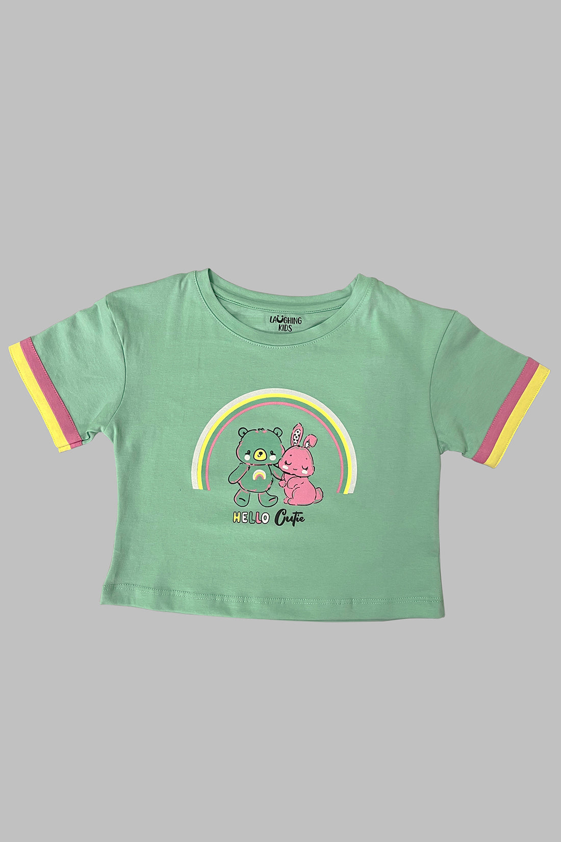 Teal Bunny and Teddy Shorts Set For Girls SH 25049