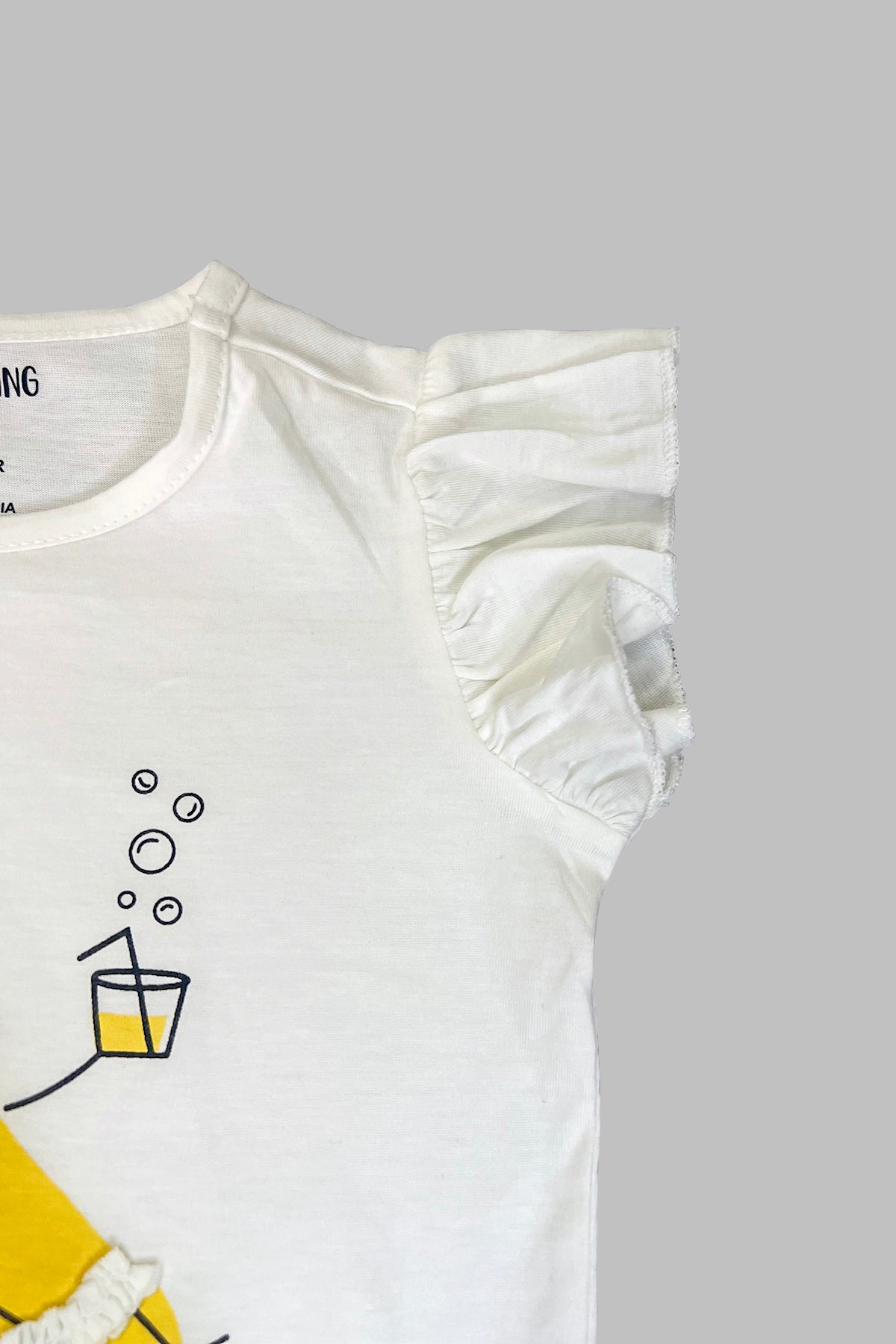 White Summer Special Shorts Set For Girls