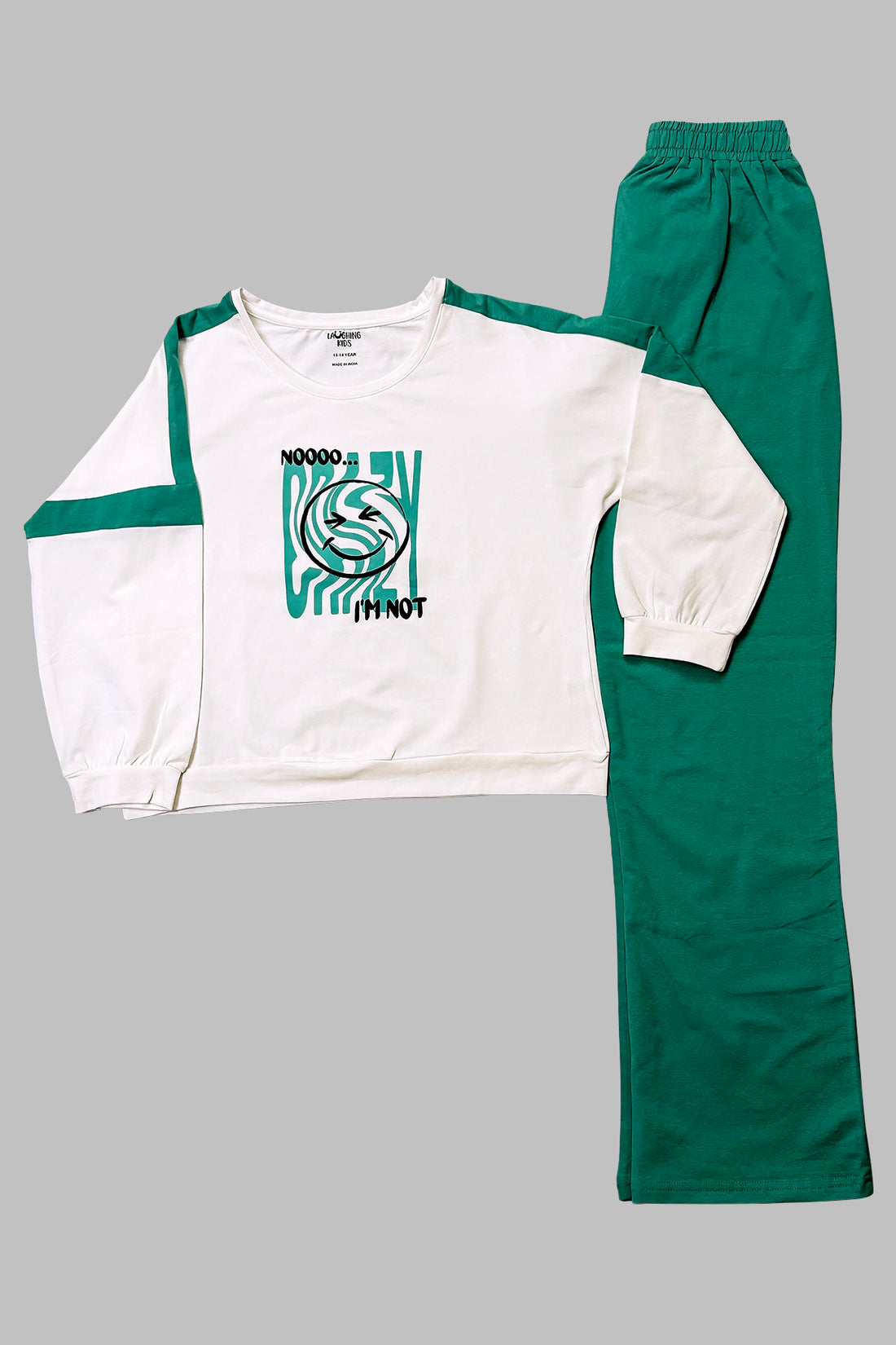 White Full Sleeves Track Suits For Girls