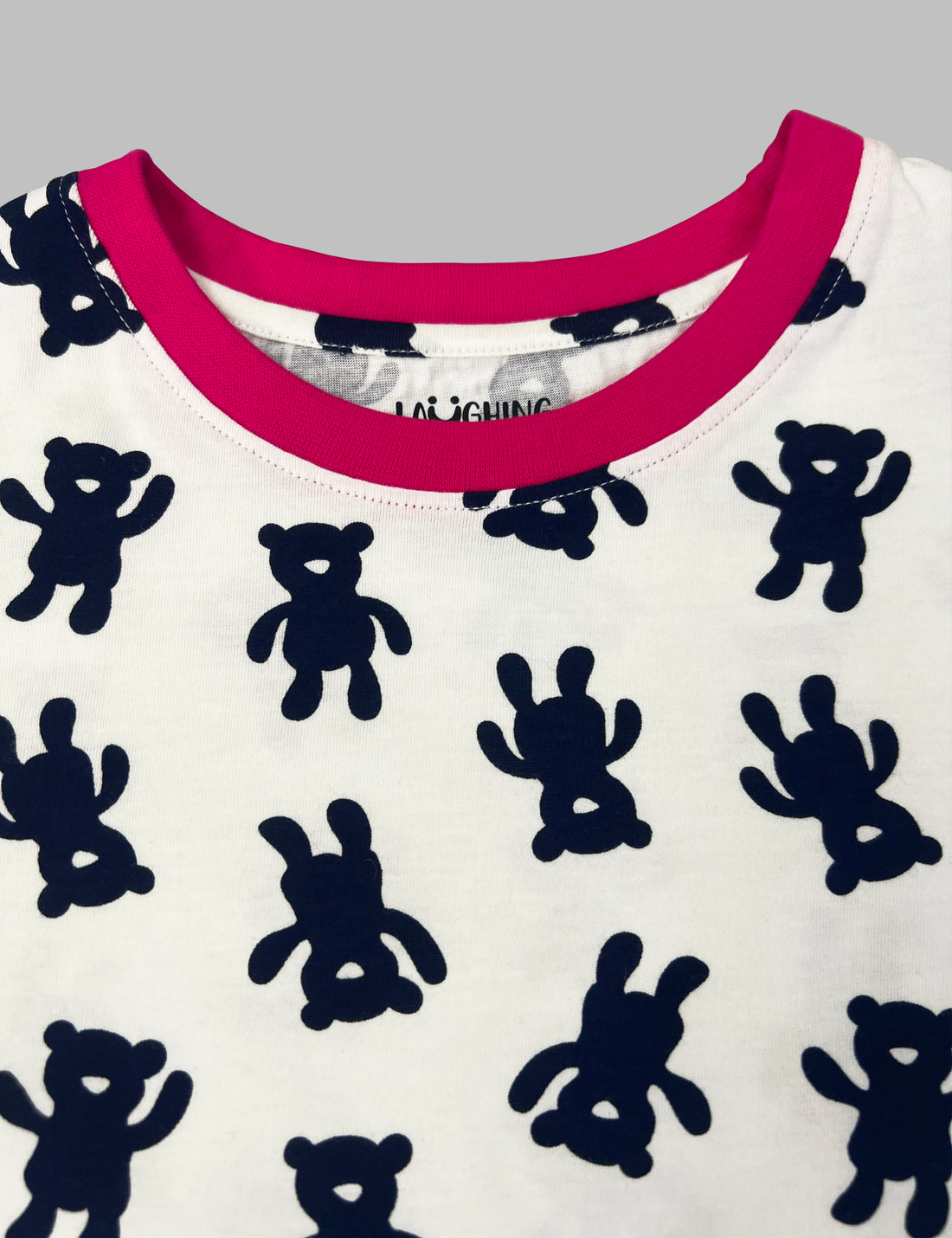 Navy Blue Striped Shorts Set For Girls