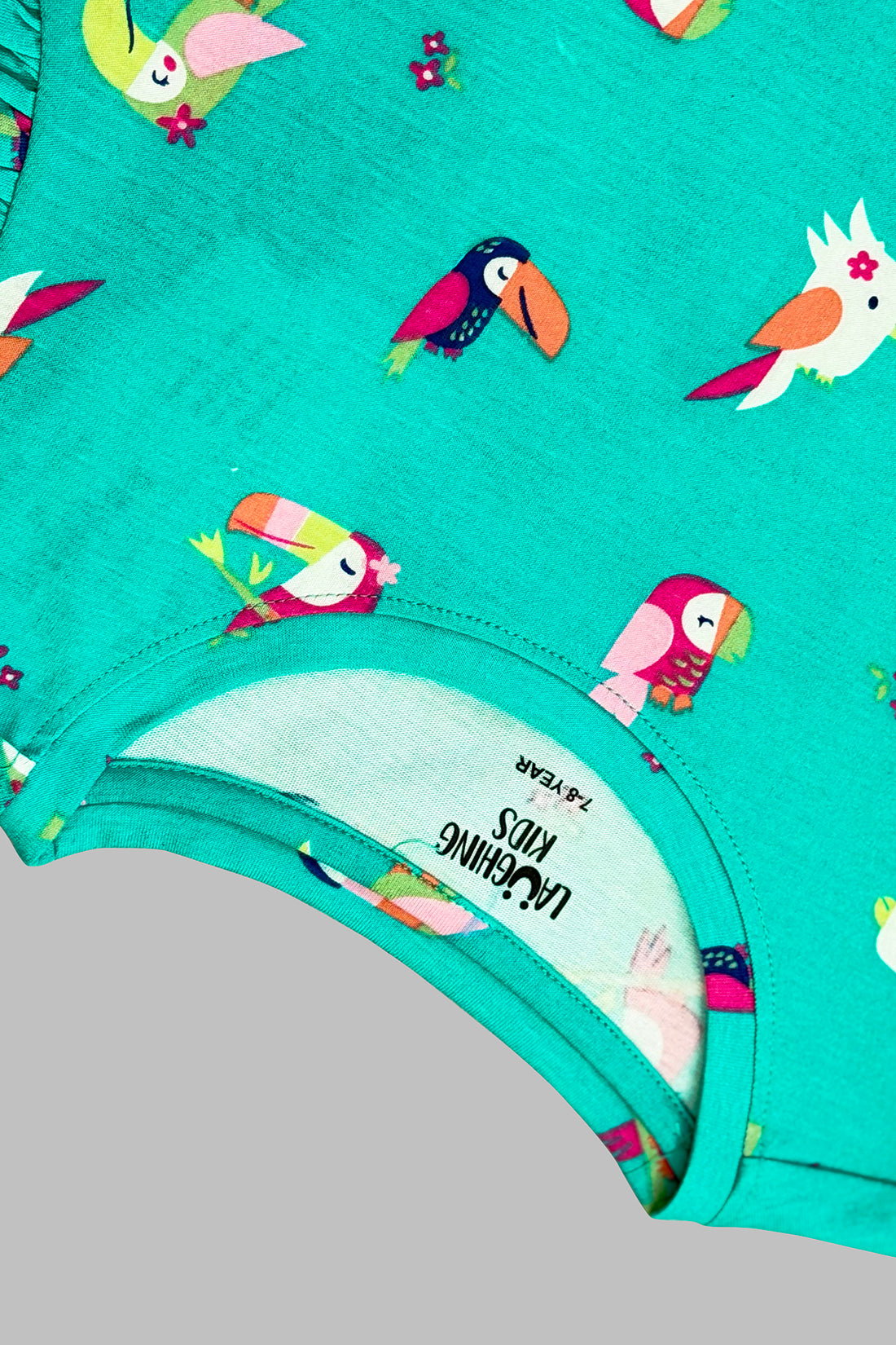 Colourful Parrot Shorts Set For Girls SH 25053