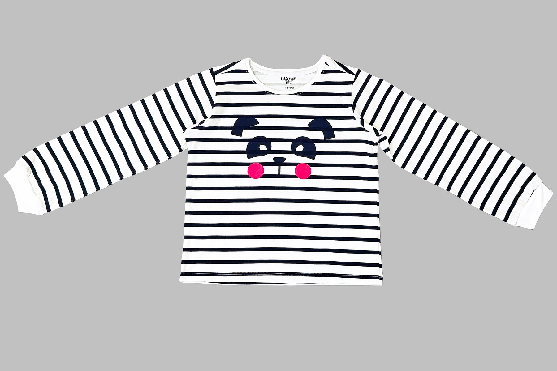 Polka Dot Stripes Cozy Nightsuits Top Pajama Set For Girls