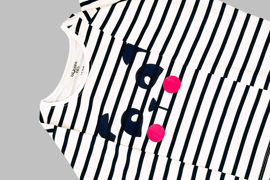 Polka Dot Stripes Cozy Nightsuits Top Pajama Set For Girls CZ 25025