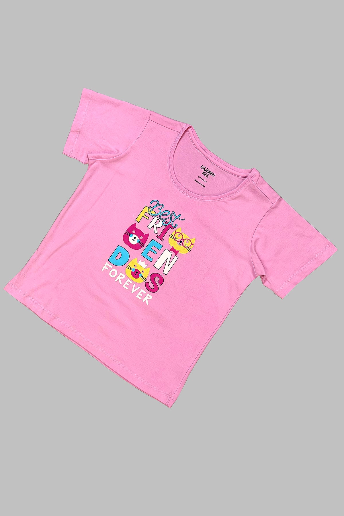 Pink & Navy "Best Friends Forever" Pajama Set For Girls