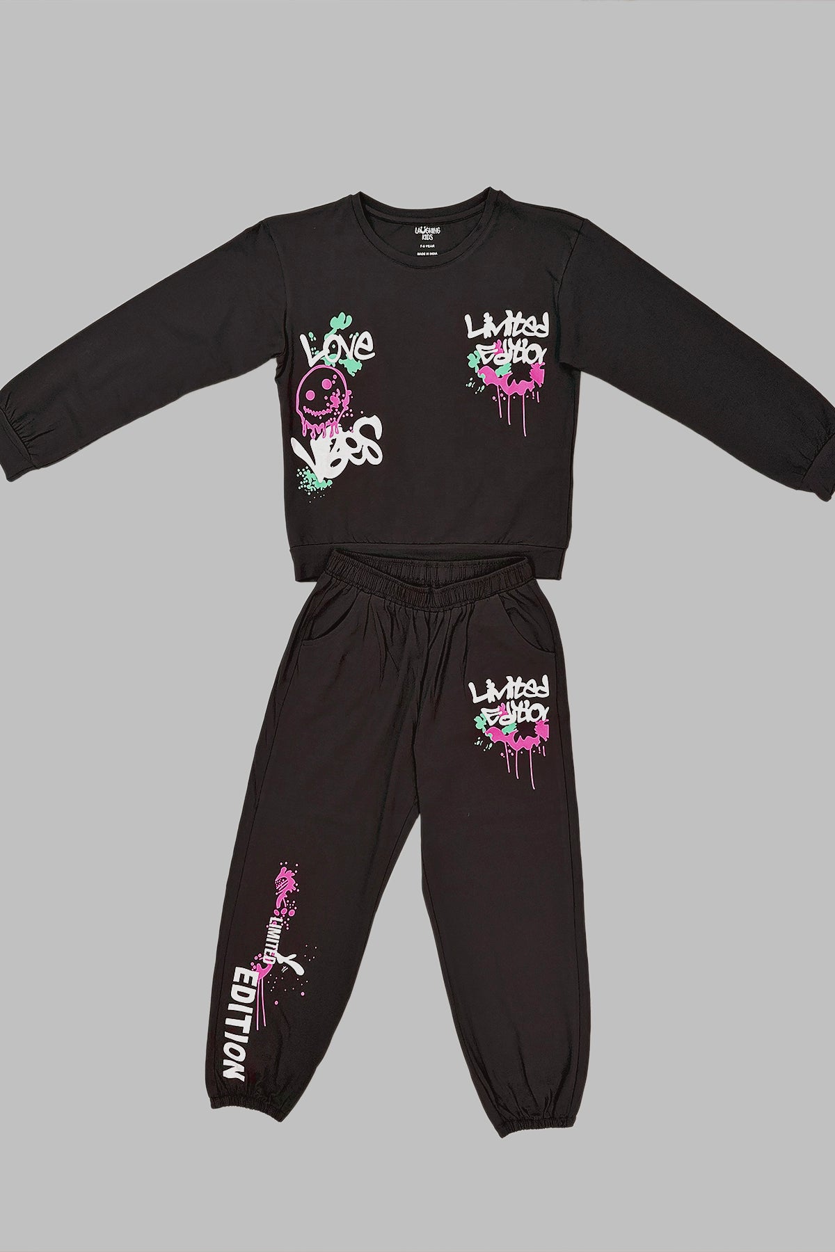 Black Full Sleeves Track Suits For Girls TR 25077